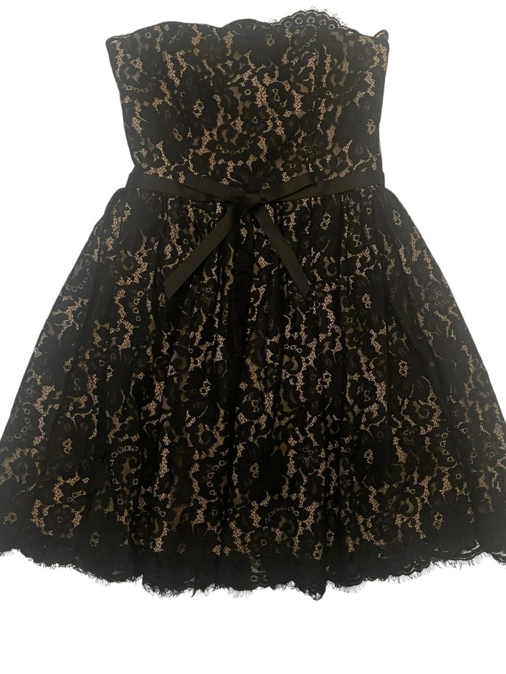 Robert Rodriguez For Target + Neiman Marcus Black Lace Strapless Dress sz 4